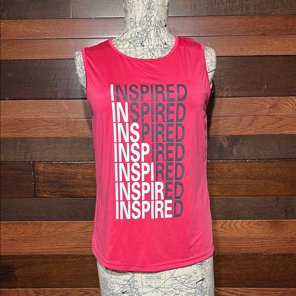 SHEIN Pink 'Inspired' Muscle Tee